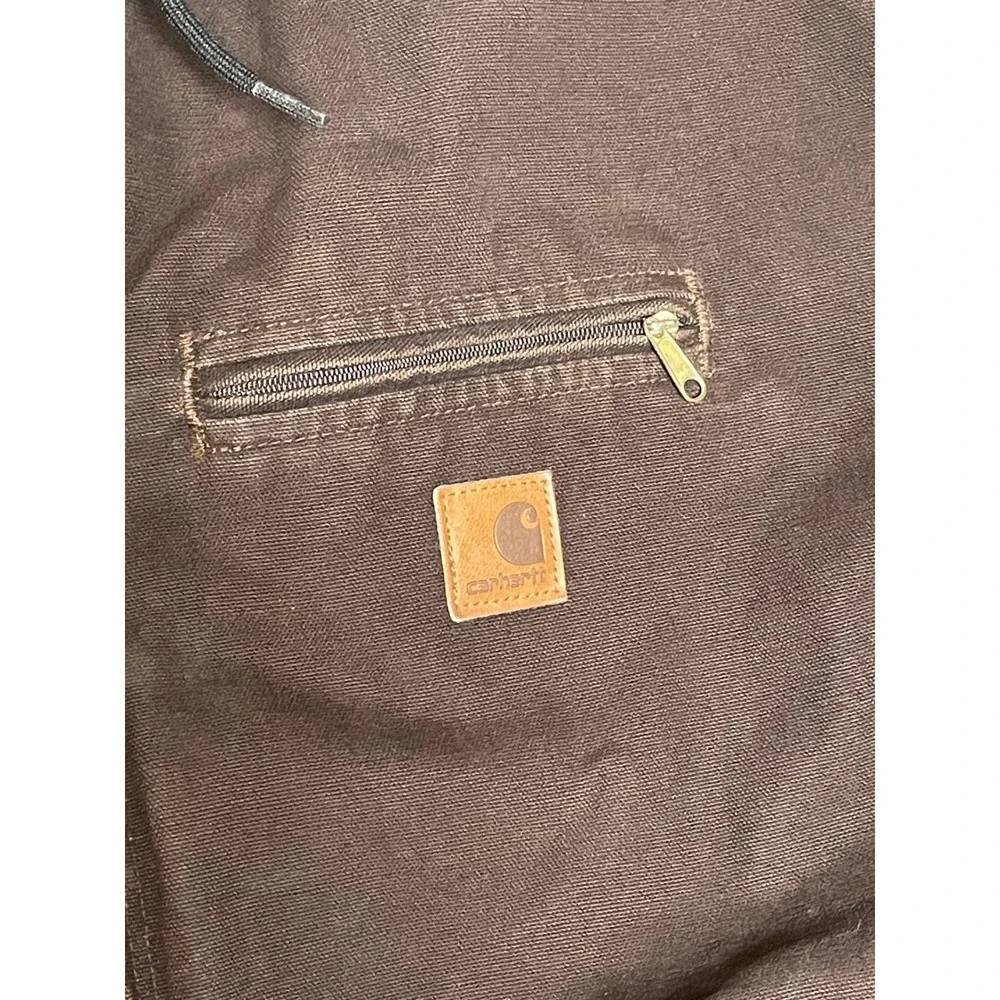 Carhartt J141 DKB Sandstone Sierra Jacket Sherpa Lined Dark Brown Mens 2XL Reg